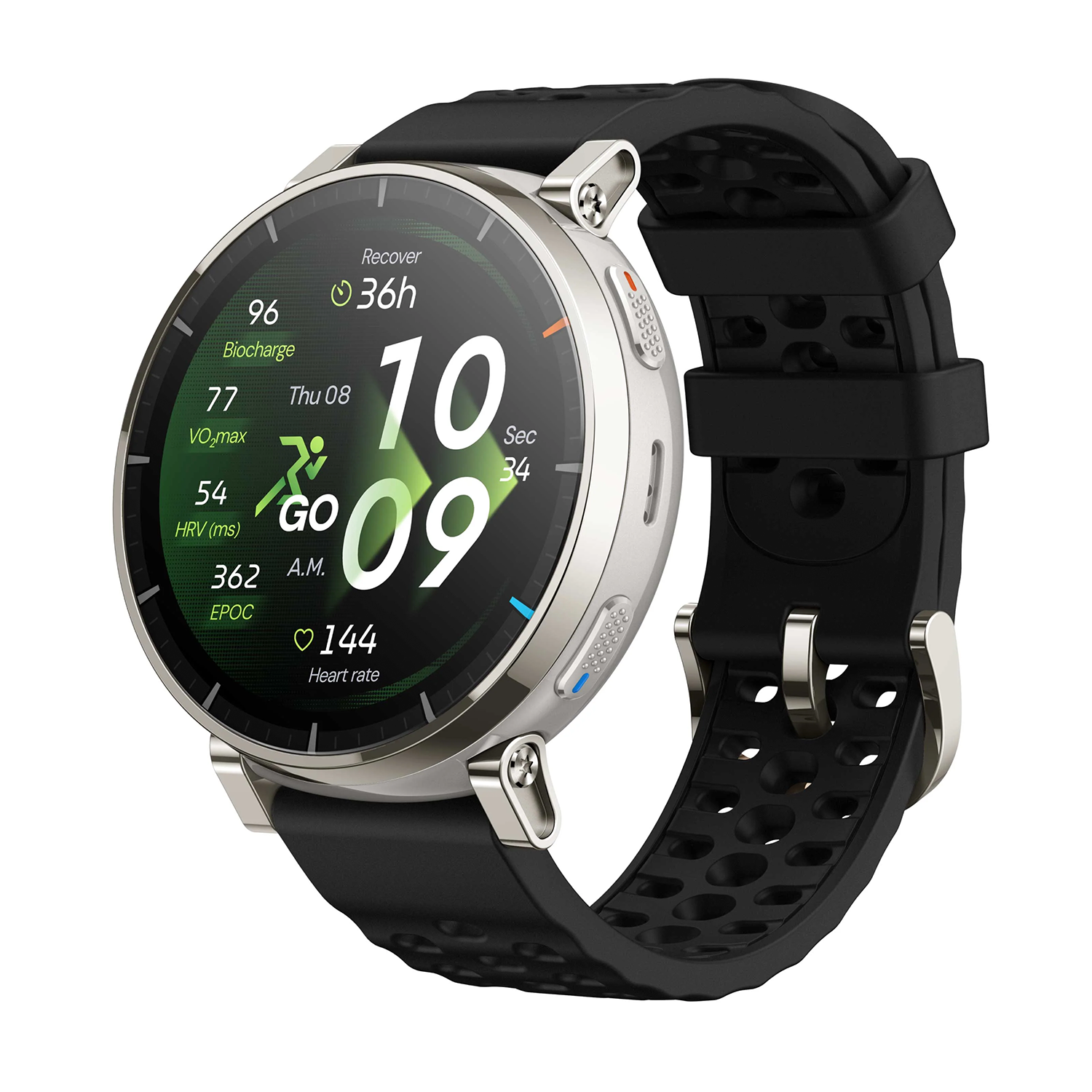 Round Athletic Smart Wristwatch, Offline Navigation Fitness Tracker With Custom Training Routines